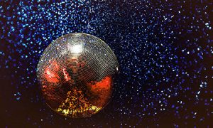 Glitter ball or disco ball