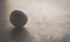 golf ball with dents