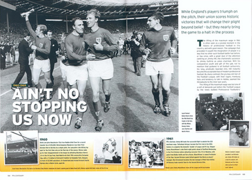 PFA centenary book spread