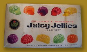 Old box of Juicy Jellies 1/2lb Nett