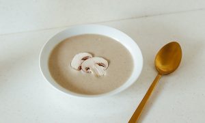 Bowl of mushroom soup